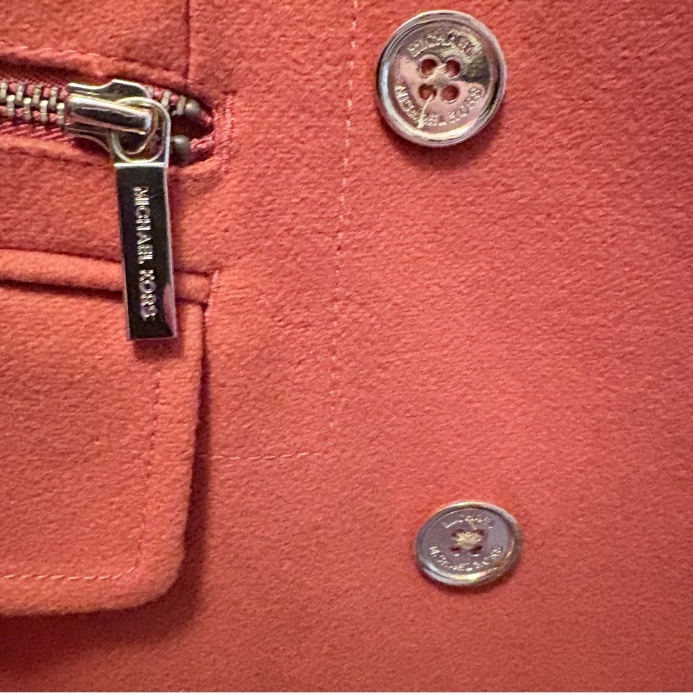 Michael Kors Wool Jacket Women size XL -Terracotta with Gold Buttons - Picture 9 of 12